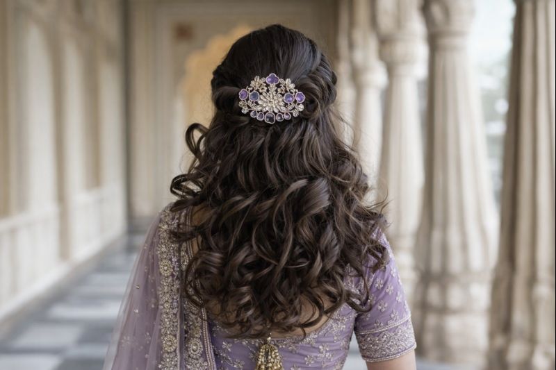 Elegant Indian Bridal Hair Profile